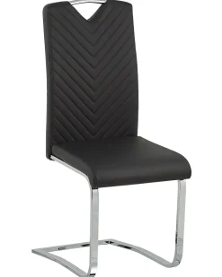 Cheap Beliani Tuoli Keinonahka Musta 2 Kpl Picknes