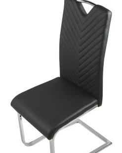 Cheap Beliani Tuoli Keinonahka Musta 2 Kpl Picknes