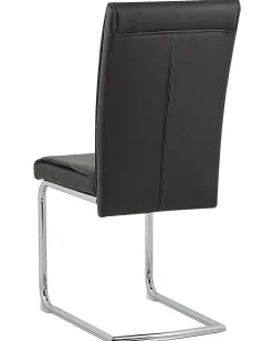 Tuolit<Beliani Tuoli Keinonahka Musta 2 Kpl Rovard