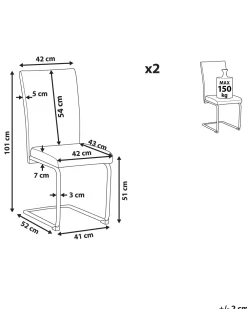 Tuolit<Beliani Tuoli Keinonahka Musta 2 Kpl Rovard