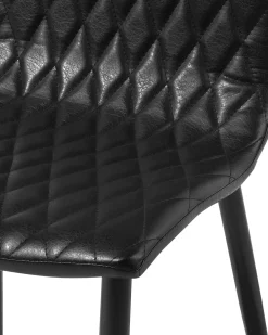 Tuolit<Beliani Tuoli Keinonahka Musta 2 Kpl Montana