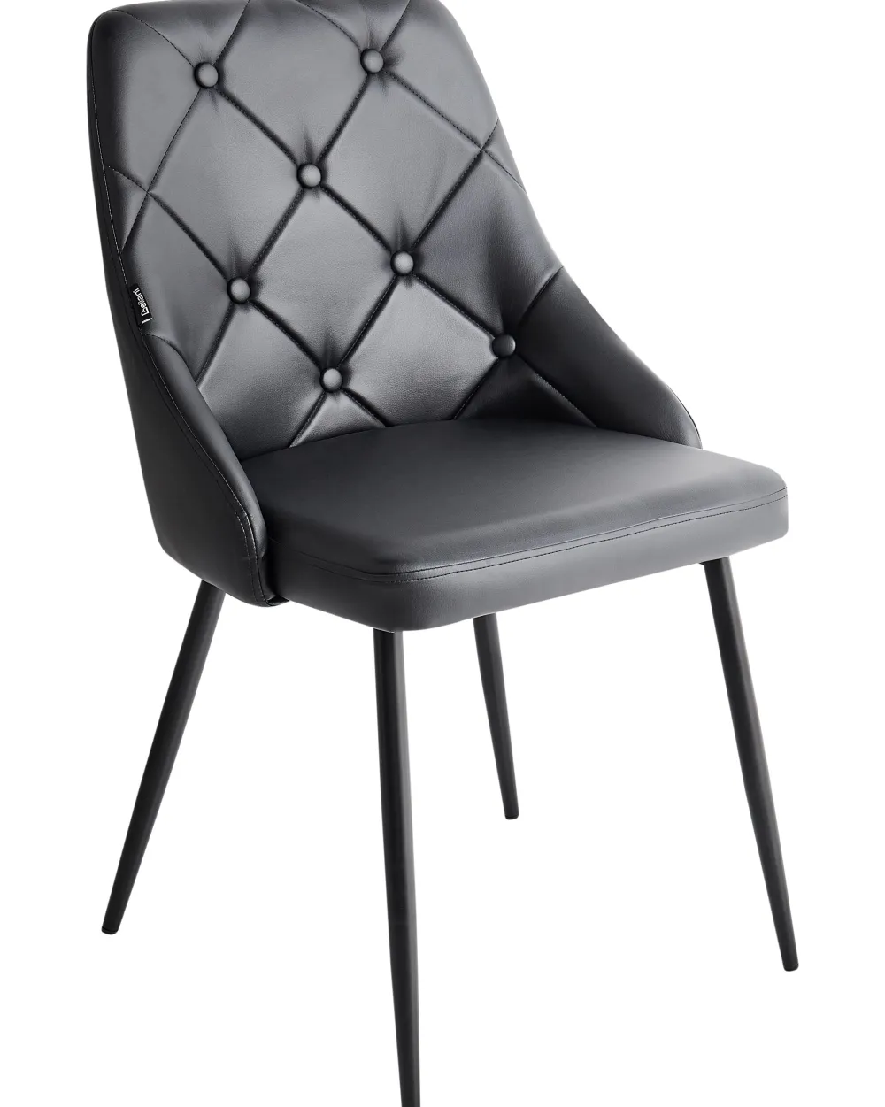 Store Beliani Tuoli Keinonahka Musta 2 Kpl Valerie