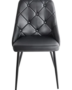 Store Beliani Tuoli Keinonahka Musta 2 Kpl Valerie