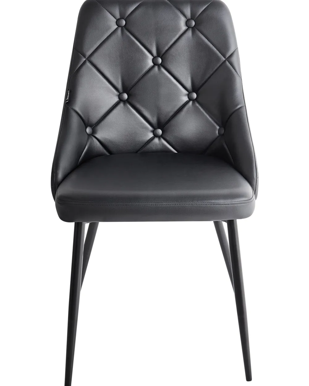 Store Beliani Tuoli Keinonahka Musta 2 Kpl Valerie
