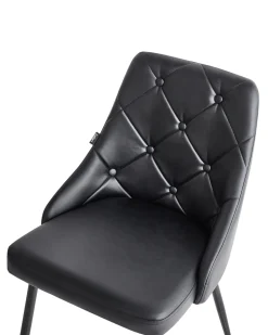 Store Beliani Tuoli Keinonahka Musta 2 Kpl Valerie