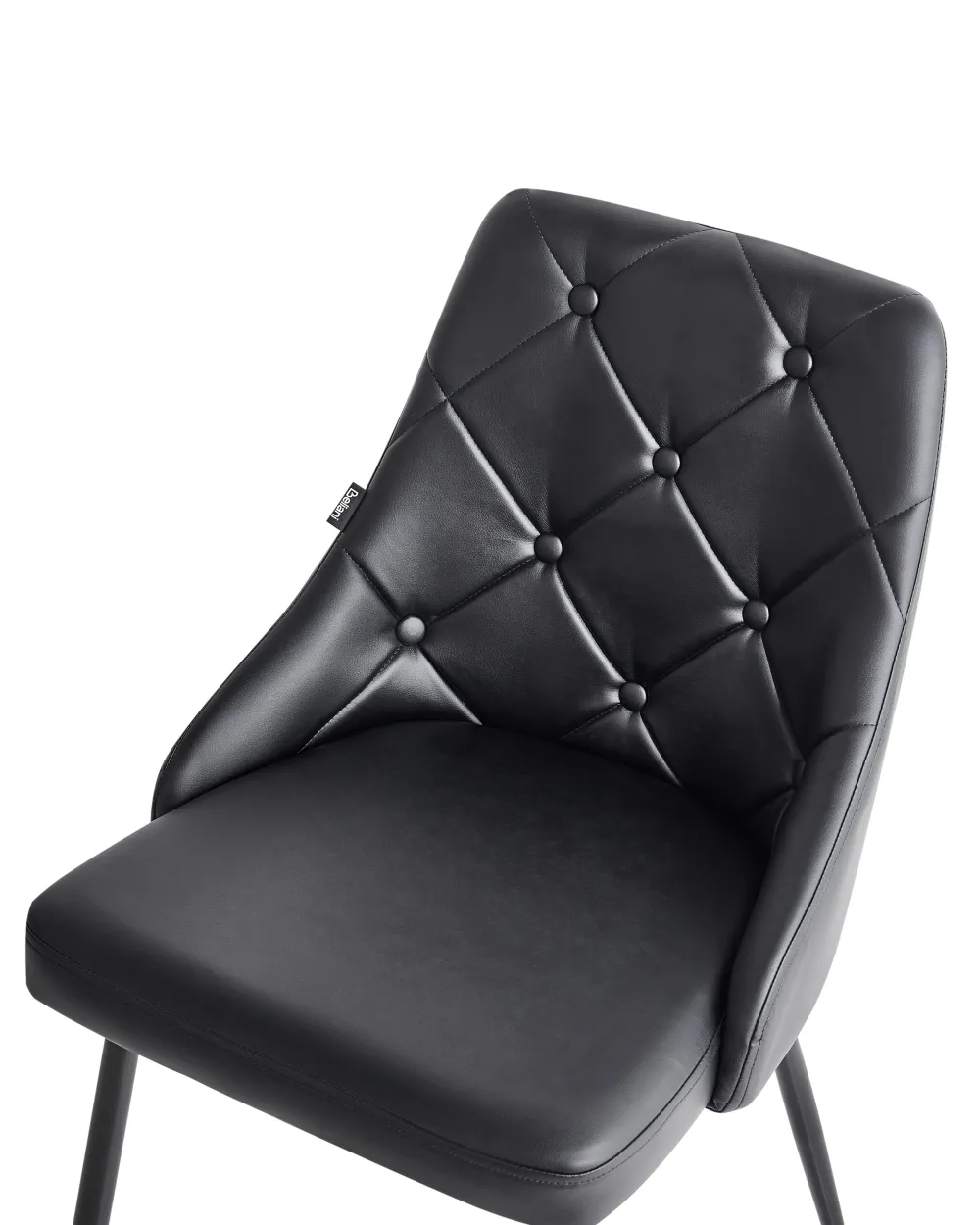 Store Beliani Tuoli Keinonahka Musta 2 Kpl Valerie