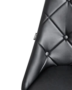 Store Beliani Tuoli Keinonahka Musta 2 Kpl Valerie