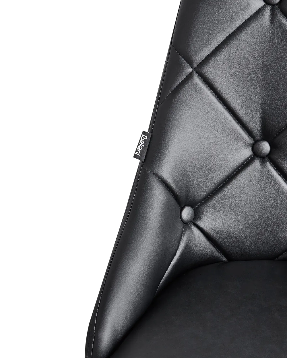 Store Beliani Tuoli Keinonahka Musta 2 Kpl Valerie