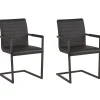 Tuolit<Beliani Tuoli Keinonahka Musta 2 Kpl Buford