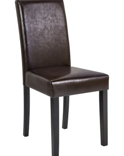 Tuolit<Beliani Tuoli Keinonahka Tummanruskea 2 Kpl Broadway