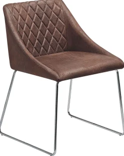 Cheap Beliani Tuoli Keinonahka Tummanruskea 2 Kpl Arcata