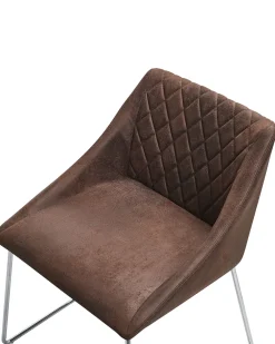 Cheap Beliani Tuoli Keinonahka Tummanruskea 2 Kpl Arcata