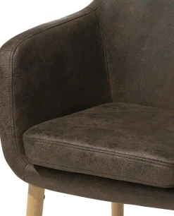 Tuolit<Beliani Tuoli Keinonahka Tummanruskea Yorkville