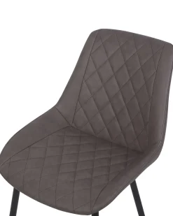 Sale Beliani Tuoli Keinonahka Tummanruskea 2 Kpl Maribel