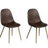 Discount Beliani Tuoli Keinonahka Tummanruskea 2 Kpl Bruce