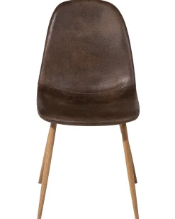 Discount Beliani Tuoli Keinonahka Tummanruskea 2 Kpl Bruce