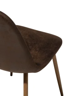 Discount Beliani Tuoli Keinonahka Tummanruskea 2 Kpl Bruce