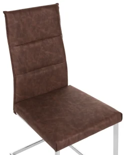 Tuolit<Beliani Tuoli Keinonahka Vaaleanruskea 2 Kpl Rockford