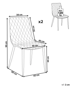 Hot Beliani Tuoli Keinonahka Vaaleanruskea 2 Kpl Montana