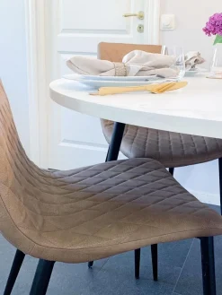 Hot Beliani Tuoli Keinonahka Vaaleanruskea 2 Kpl Montana