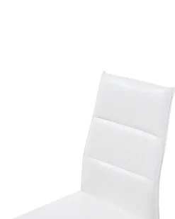 Tuolit<Beliani Tuoli Keinonahka Valkoinen 2 Kpl Rockford