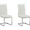 Tuolit<Beliani Tuoli Keinonahka Valkoinen 2 Kpl Greedin