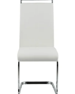 Tuolit<Beliani Tuoli Keinonahka Valkoinen 2 Kpl Greedin