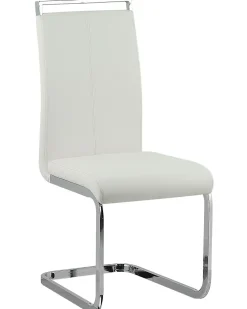 Tuolit<Beliani Tuoli Keinonahka Valkoinen 2 Kpl Greedin