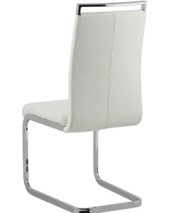 Tuolit<Beliani Tuoli Keinonahka Valkoinen 2 Kpl Greedin