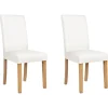 Tuolit<Beliani Tuoli Keinonahka Valkoinen 2 Kpl Broadway