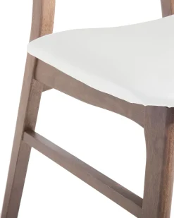 Tuolit<Beliani Tuoli Kumipuu Tumma Puu/Valkoinen 2 Kpl Lynn