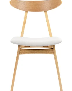 Tuolit<Beliani Tuoli Kumipuu Vaalea Puu/Vaaleanharmaa 2 Kpl Lynn