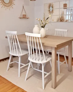 Tuolit<Beliani Tuoli Kumipuu Valkoinen 2 Kpl Burbank