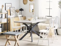 Tuolit<Beliani Tuoli Kumipuu Valkoinen 2 Kpl Burbank