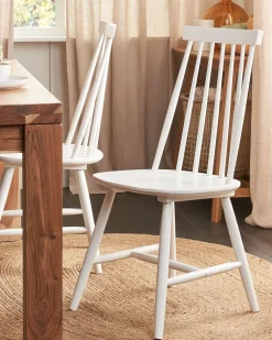 Tuolit<Beliani Tuoli Kumipuu Valkoinen 2 Kpl Burbank