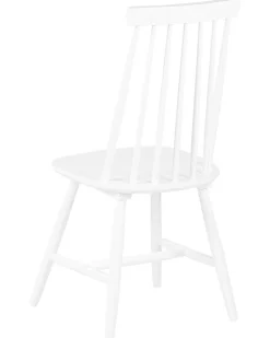 Tuolit<Beliani Tuoli Kumipuu Valkoinen 2 Kpl Burbank