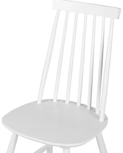 Tuolit<Beliani Tuoli Kumipuu Valkoinen 2 Kpl Burbank