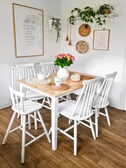 Tuolit<Beliani Tuoli Kumipuu Valkoinen 2 Kpl Burbank