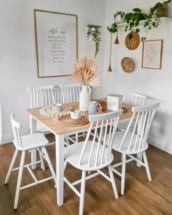 Tuolit<Beliani Tuoli Kumipuu Valkoinen 2 Kpl Burbank