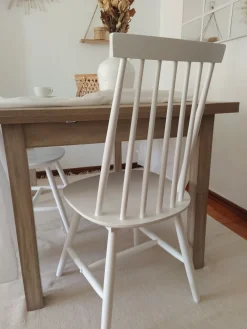 Tuolit<Beliani Tuoli Kumipuu Valkoinen 2 Kpl Burbank