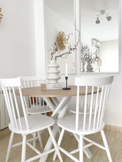 Tuolit<Beliani Tuoli Kumipuu Valkoinen 2 Kpl Burges