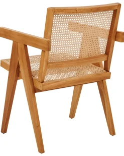 Tuolit<Beliani Tuoli Mahonki/Rottinki Vaalea Puu Westbrook