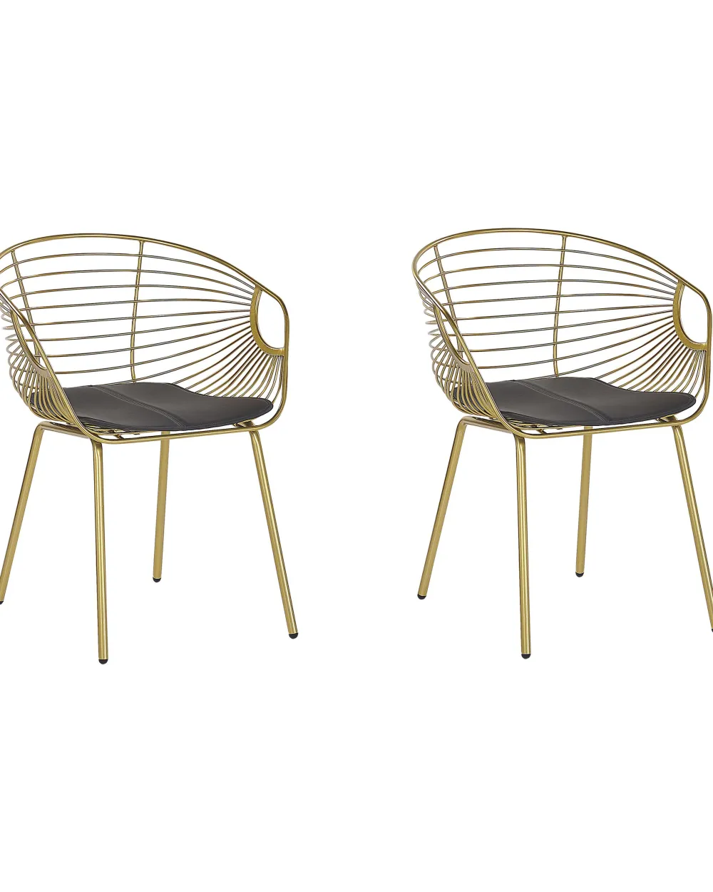 Shop Beliani Tuoli Metalli Kulta 2 Kpl Hoback