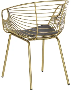 Shop Beliani Tuoli Metalli Kulta 2 Kpl Hoback