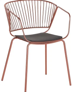 Best Beliani Tuoli Metalli Kupari 2 Kpl Rigby