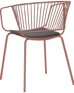 Best Beliani Tuoli Metalli Kupari 2 Kpl Rigby