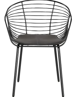 Tuolit<Beliani Tuoli Metalli Musta 2 Kpl Hoback