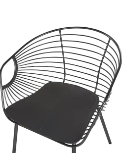 Tuolit<Beliani Tuoli Metalli Musta 2 Kpl Hoback