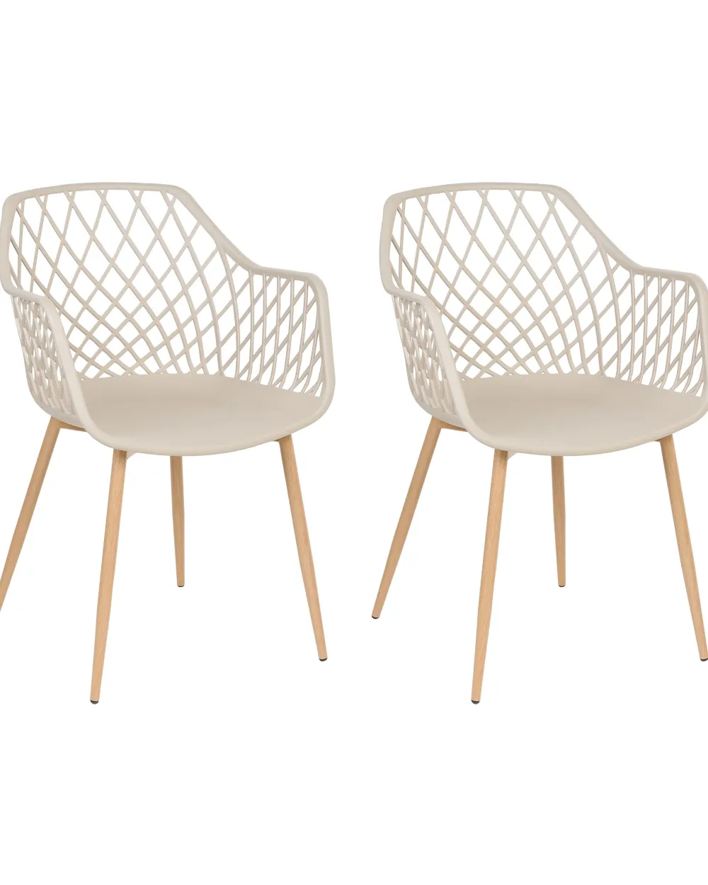 Cheap Beliani Tuoli Muovi Beige 2 Kpl Nashua