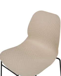 Tuolit<Beliani Tuoli Muovi Beige 4 Kpl Panora